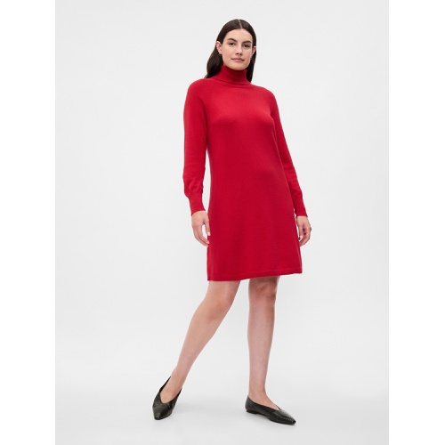 갭 CashSoft Relaxed Turtleneck Sweater Mini Dress