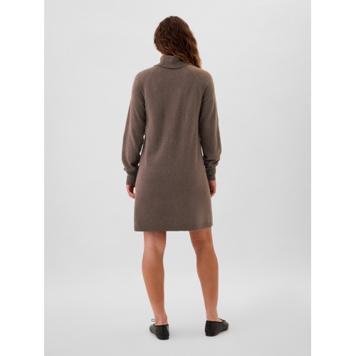 갭 CashSoft Relaxed Turtleneck Sweater Mini Dress