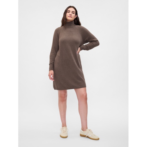 갭 CashSoft Relaxed Turtleneck Sweater Mini Dress