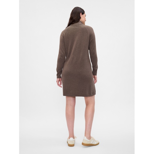 갭 CashSoft Relaxed Turtleneck Sweater Mini Dress