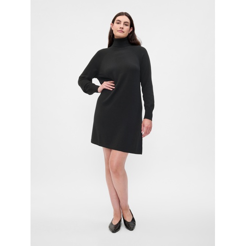 갭 CashSoft Relaxed Turtleneck Sweater Mini Dress