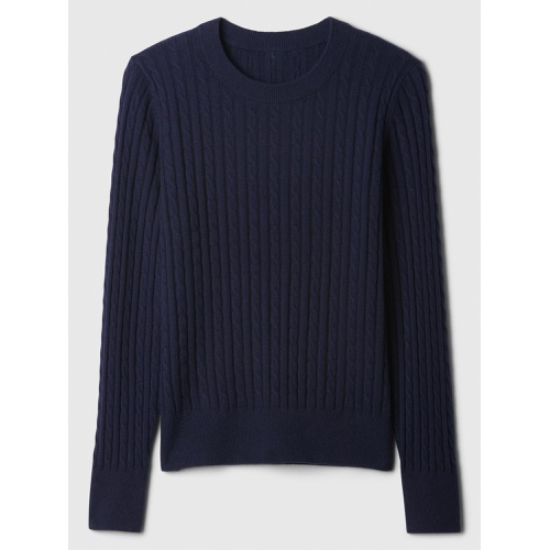 갭 CashSoft Cable-Knit Crewneck Sweater