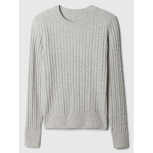 갭 CashSoft Cable-Knit Crewneck Sweater