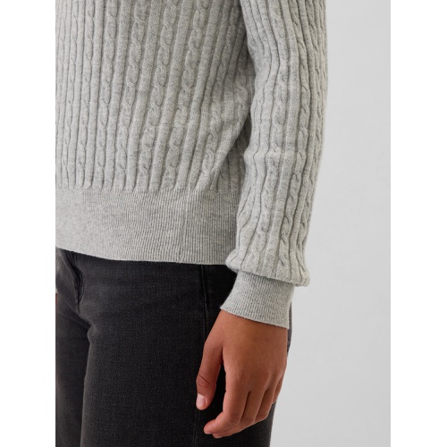 갭 CashSoft Cable-Knit Crewneck Sweater