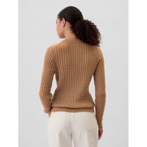 갭 CashSoft Cable-Knit Crewneck Sweater