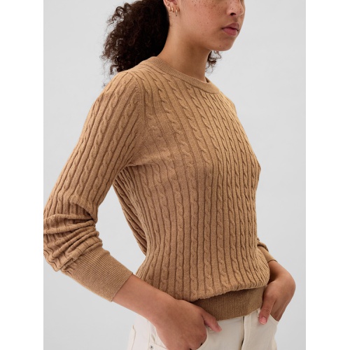 갭 CashSoft Cable-Knit Crewneck Sweater