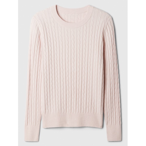 갭 CashSoft Cable-Knit Crewneck Sweater