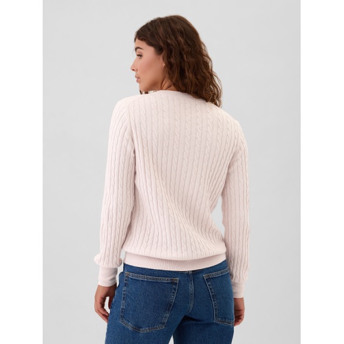 갭 CashSoft Cable-Knit Crewneck Sweater