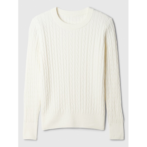 갭 CashSoft Cable-Knit Crewneck Sweater