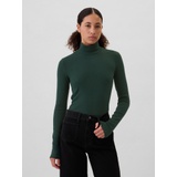 Ribbed Turtleneck T-Shirt