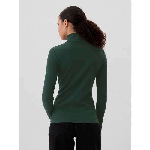 갭 Ribbed Turtleneck T-Shirt