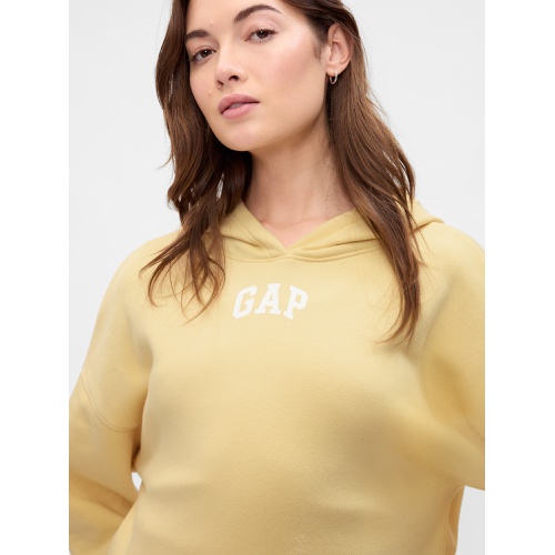 갭 Relaxed Gap Mini-Logo Cropped Hoodie