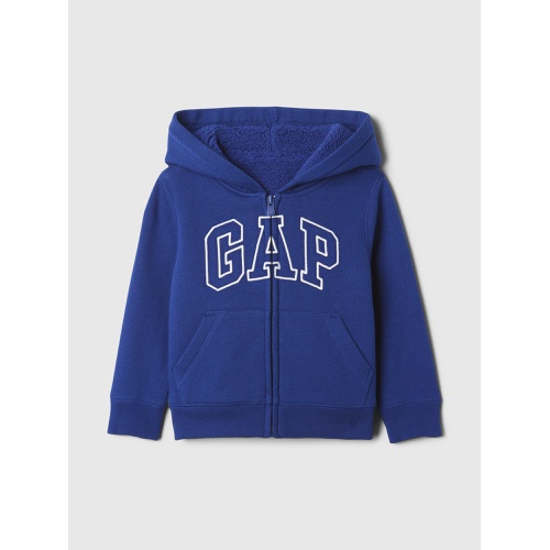 갭 babyGap Logo Sherpa-Lined Zip Hoodie