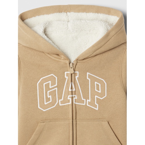 갭 babyGap Logo Sherpa-Lined Zip Hoodie