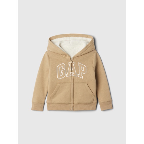 갭 babyGap Logo Sherpa-Lined Zip Hoodie