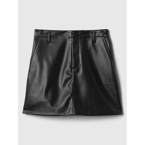 갭 Vegan-Leather Mini Skirt