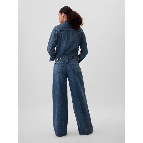 갭 Mid Rise Drapey Soft Baggy Jeans