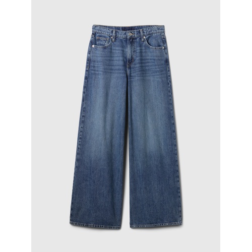 갭 Mid Rise Drapey Soft Baggy Jeans