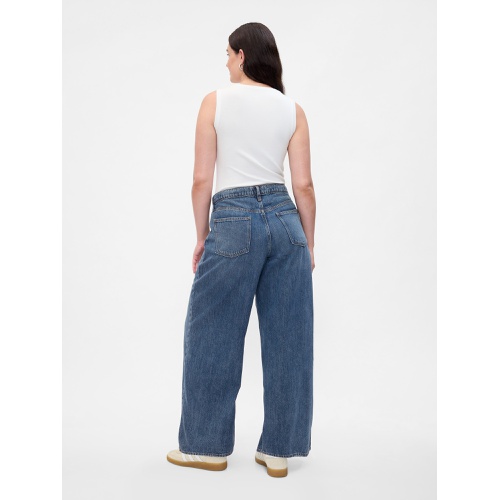 갭 Mid Rise Drapey Soft Baggy Jeans