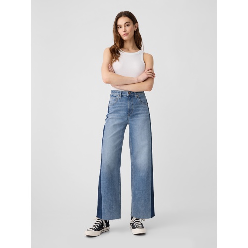 갭 High Rise Wide-Leg Crop Jeans