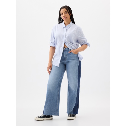 갭 High Rise Wide-Leg Crop Jeans