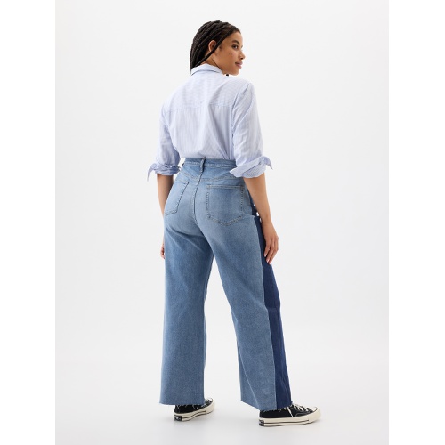 갭 High Rise Wide-Leg Crop Jeans