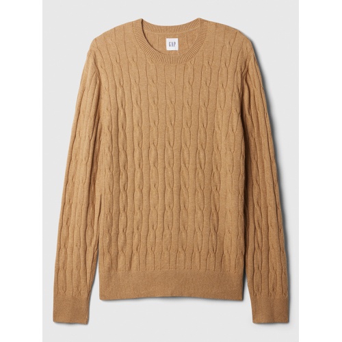 갭 CashSoft Cable-Knit Crewneck Sweater