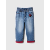 babyGap | Disney Minnie Mouse Fleece-Lined Paperbag Mom Jeans