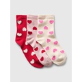 Kids Heart Crew Socks (3-Pack)