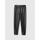 Kids Vegan-Leather Pull-On Leggings