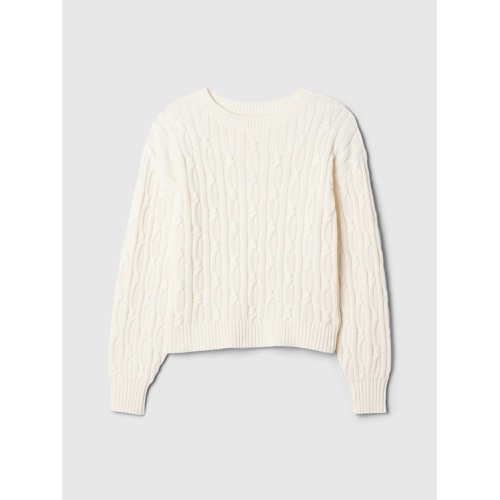 갭 Kids Cable-Knit Crewneck Sweater