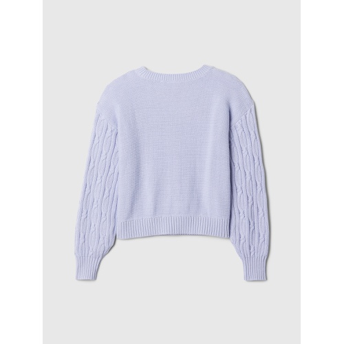 갭 Kids Cable-Knit Crewneck Sweater