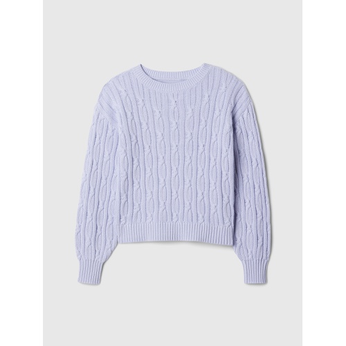 갭 Kids Cable-Knit Crewneck Sweater