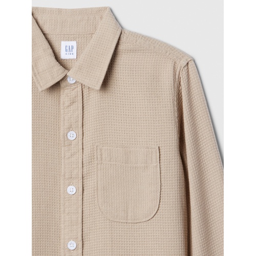 갭 Kids Waffle-Knit Shirt