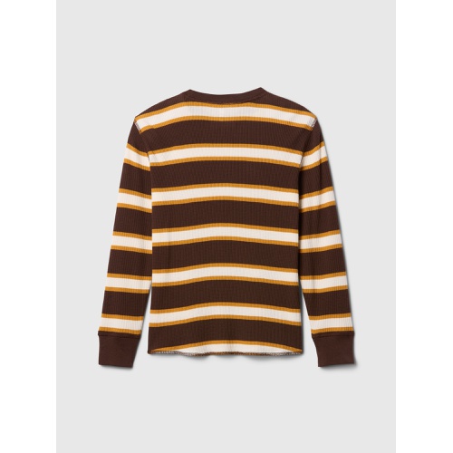 갭 Kids Waffle-Knit Crewneck T-Shirt