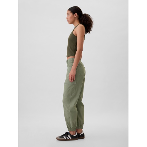 갭 Mid Rise Downtown Khaki Cargo Joggers