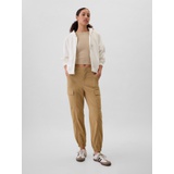 Mid Rise Downtown Khaki Cargo Joggers