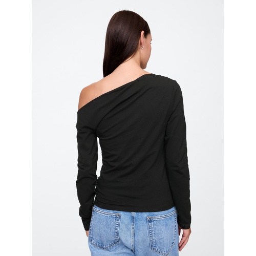 갭 Stretch Jersey One-Shoulder Top