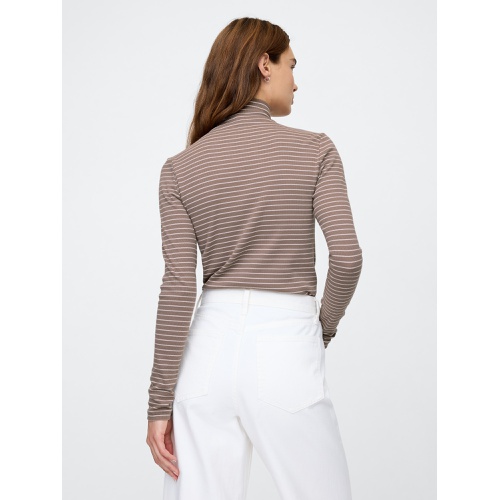 갭 Ribbed Stripe Turtleneck T-Shirt