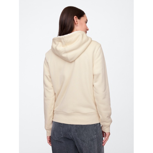 갭 Relaxed Gap Logo Sherpa-Lined Zip Hoodie