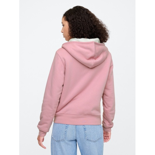 갭 Relaxed Gap Logo Sherpa-Lined Zip Hoodie