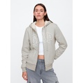 Relaxed Gap Logo Sherpa-Lined Zip Hoodie