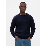 Cable-Knit Crewneck Sweater