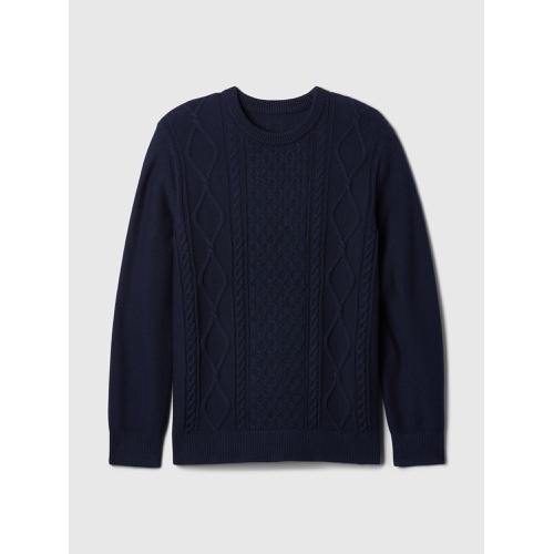 갭 Cable-Knit Crewneck Sweater