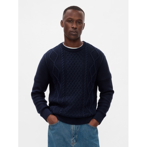 갭 Cable-Knit Crewneck Sweater