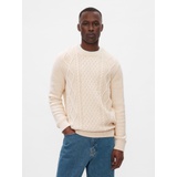 Cable-Knit Crewneck Sweater