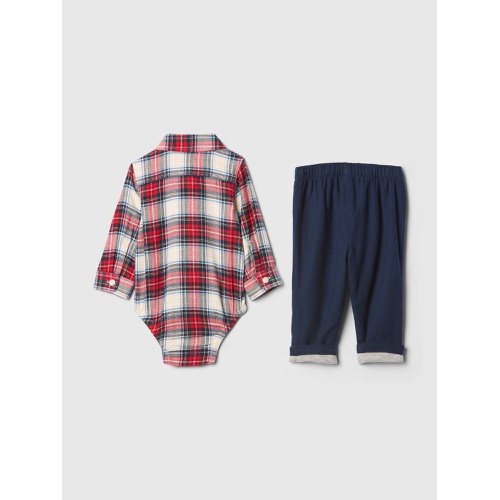 갭 Baby Flannel Two-Piece Outfit Set