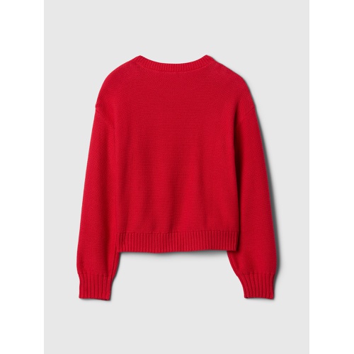 갭 Kids Relaxed Cable-Knit Heart Sweater