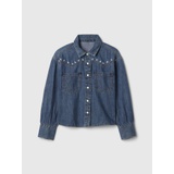 Kids Oversized Denim Western Shirt