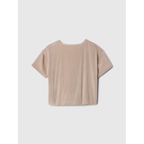 갭 Kids Relaxed Velvet Twist-Hem Top